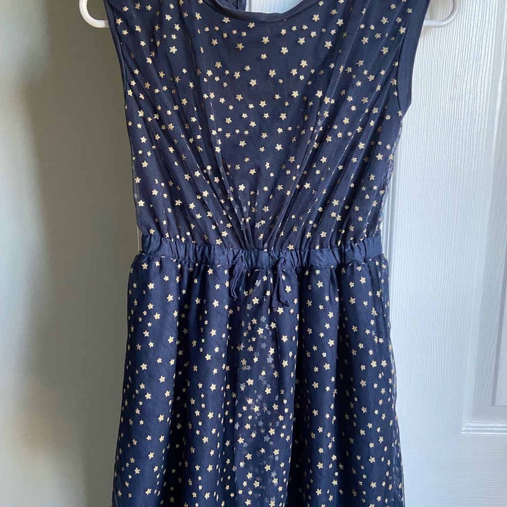 Crewcuts navy and gold dress